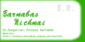 barnabas michnai business card